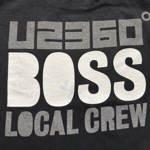 U2 360 Tour 2009 Boss Local Crew T-Shirt Black Size XL Band Concert Staff RARE